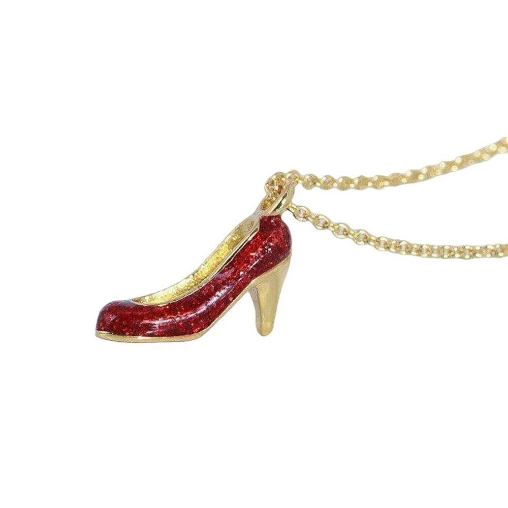 Kate Spade Red Glitter High Heel Pendant Necklace